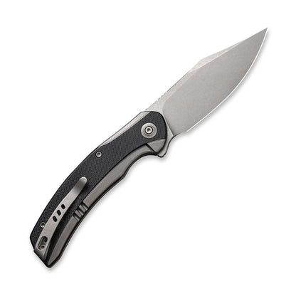 WE Knife Co., Ltd™ Snick Frame Lock WE19022F-1 Gray 6AL4V Titanium and Black G10 CPM 20CV Stainless Steel Pocket Knife