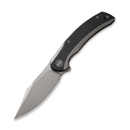WE Knife Co., Ltd™ Snick Frame Lock WE19022F-1 Gray 6AL4V Titanium and Black G10 CPM 20CV Stainless Steel Pocket Knife