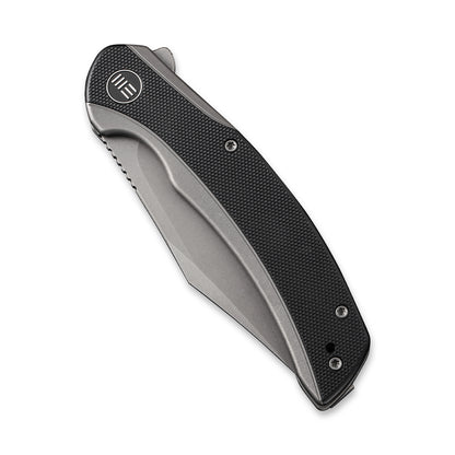 WE Knife Co., Ltd™ Snick Frame Lock WE19022F-1 Gray 6AL4V Titanium and Black G10 CPM 20CV Stainless Steel Pocket Knife