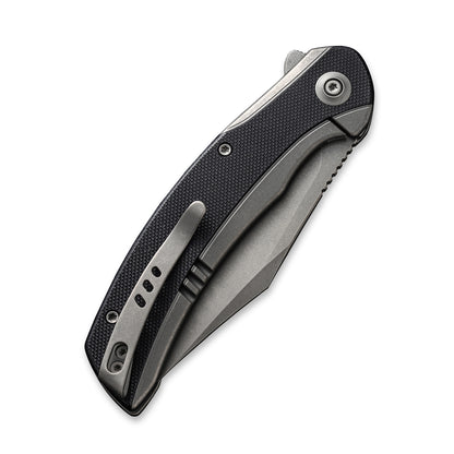 WE Knife Co., Ltd™ Snick Frame Lock WE19022F-1 Gray 6AL4V Titanium and Black G10 CPM 20CV Stainless Steel Pocket Knife