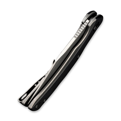 WE Knife Co., Ltd™ Snick Frame Lock WE19022F-1 Gray 6AL4V Titanium and Black G10 CPM 20CV Stainless Steel Pocket Knife