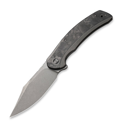 WE Knife Co., Ltd™ Snick Frame Lock WE19022F-2 Black Marble Carbon Fiber and Gray 6AL4V Titanium CPM 20CV Stainless Steel Pocket Knife