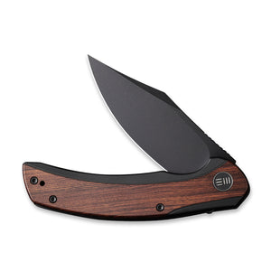 WE Knife Co., Ltd™ Snick Frame Lock WE19022F-3 Cuibourtia Wood and Black 6AL4V Titanium CPM 20CV Stainless Steel Pocket Knife