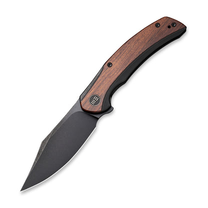 WE Knife Co., Ltd™ Snick Frame Lock WE19022F-3 Cuibourtia Wood and Black 6AL4V Titanium CPM 20CV Stainless Steel Pocket Knife