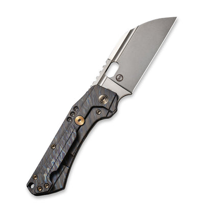 WE Knife Co., Ltd™ Roxi 3 Frame Lock WE19072-3 Tiger Stripe Flamed Black 6AL4V Titanium CPM S35VN Stainless Steel Pocket Knife