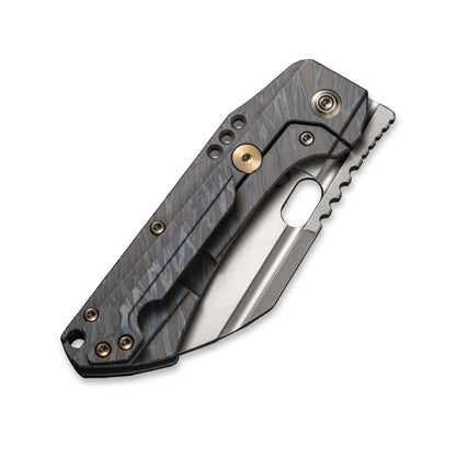 WE Knife Co., Ltd™ Roxi 3 Frame Lock WE19072-3 Tiger Stripe Flamed Black 6AL4V Titanium CPM S35VN Stainless Steel Pocket Knife