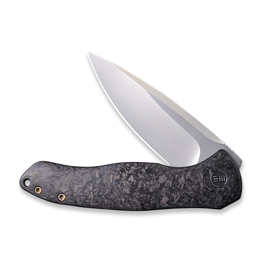 WE Knife Co., Ltd™ Kitefin Frame Lock WE2001B Shredded Carbon Fiber and 6AL4V Titanium CPM S35VN Stainless Steel Pocket Knife