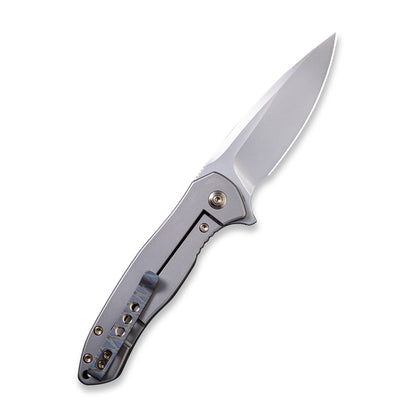 WE Knife Co., Ltd™ Kitefin Frame Lock WE2001B Shredded Carbon Fiber and 6AL4V Titanium CPM S35VN Stainless Steel Pocket Knife
