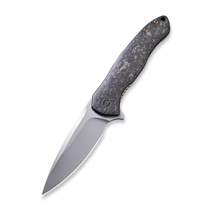 WE Knife Co., Ltd™ Kitefin Frame Lock WE2001B Shredded Carbon Fiber and 6AL4V Titanium CPM S35VN Stainless Steel Pocket Knife