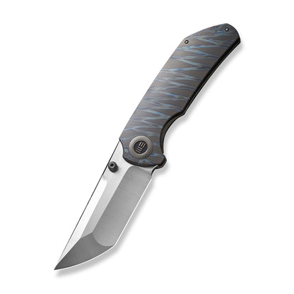 WE Knife Co., Ltd™ Thug XL Frame Lock WE20028D-2 Tiger Stripe Flamed Titanium CPM 20CV Stainless Steel Pocket Knife