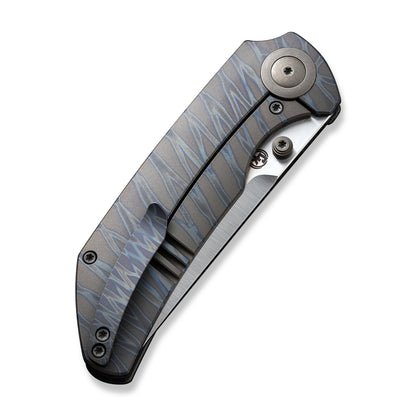 WE Knife Co., Ltd™ Thug XL Frame Lock WE20028D-2 Tiger Stripe Flamed Titanium CPM 20CV Stainless Steel Pocket Knife