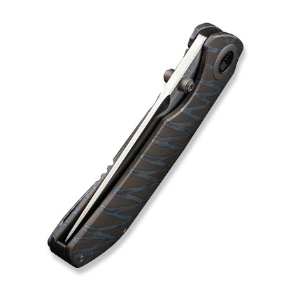 WE Knife Co., Ltd™ Thug XL Frame Lock WE20028D-2 Tiger Stripe Flamed Titanium CPM 20CV Stainless Steel Pocket Knife