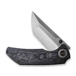 WE Knife Co., Ltd™ Thug XL Frame Lock WE20028E-1 Shredded Carbon Fiber and Titanium CPM 20CV Stainless Steel Pocket Knife