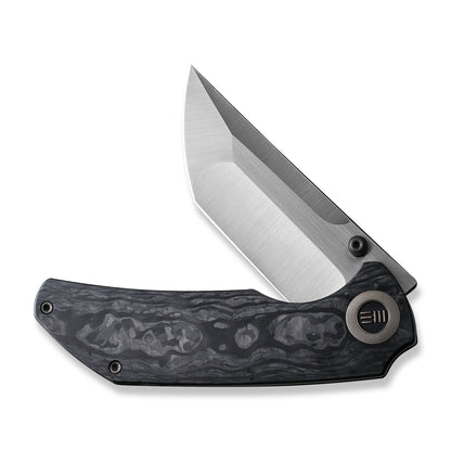 WE Knife Co., Ltd™ Thug XL Frame Lock WE20028E-1 Shredded Carbon Fiber and Titanium CPM 20CV Stainless Steel Pocket Knife