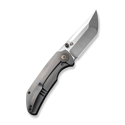 WE Knife Co., Ltd™ Thug XL Frame Lock WE20028E-1 Shredded Carbon Fiber and Titanium CPM 20CV Stainless Steel Pocket Knife