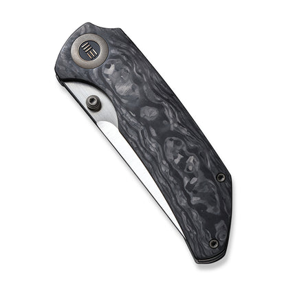 WE Knife Co., Ltd™ Thug XL Frame Lock WE20028E-1 Shredded Carbon Fiber and Titanium CPM 20CV Stainless Steel Pocket Knife