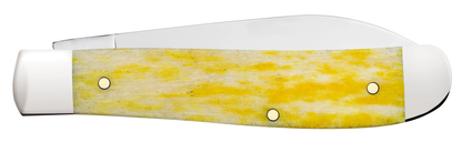 W.R. Case XX Knives Mini Trapper Yellow Bone 20031 Stainless Steel Pocket Knife
