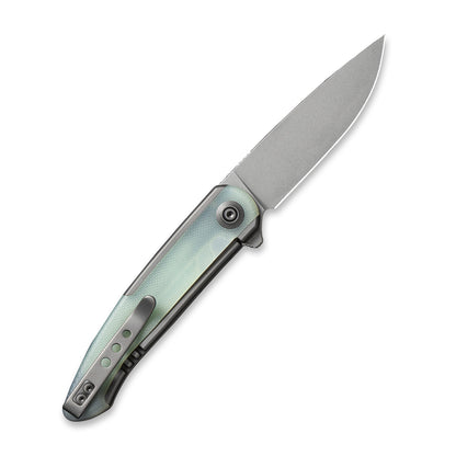 WE Knife Co., Ltd™ Smooth Sentinel Frame Lock WE20043-2 Natural G10 and Gray 6AL4V Titanium CPM 20CV Stainless Steel Pocket Knife