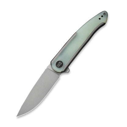 WE Knife Co., Ltd™ Smooth Sentinel Frame Lock WE20043-2 Natural G10 and Gray 6AL4V Titanium CPM 20CV Stainless Steel Pocket Knife