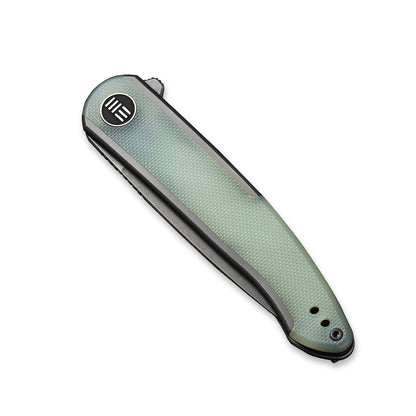 WE Knife Co., Ltd™ Smooth Sentinel Frame Lock WE20043-2 Natural G10 and Gray 6AL4V Titanium CPM 20CV Stainless Steel Pocket Knife