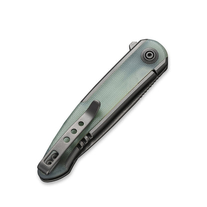 WE Knife Co., Ltd™ Smooth Sentinel Frame Lock WE20043-2 Natural G10 and Gray 6AL4V Titanium CPM 20CV Stainless Steel Pocket Knife
