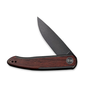 WE Knife Co., Ltd™ Smooth Sentinel Frame Lock WE20043-3 Cuibourtia Wood and Black 6AL4V Titanium CPM 20CV Stainless Steel Pocket Knife