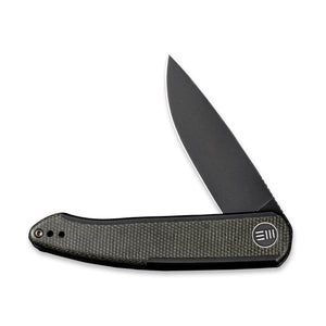 WE Knife Co., Ltd™ Smooth Sentinel Frame Lock WE20043-4 Green Micarta and Black 6AL4V Titanium CPM 20CV Stainless Steel Pocket Knife