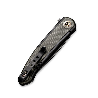 WE Knife Co., Ltd™ Smooth Sentinel Frame Lock WE20043-4 Green Micarta and Black 6AL4V Titanium CPM 20CV Stainless Steel Pocket Knife