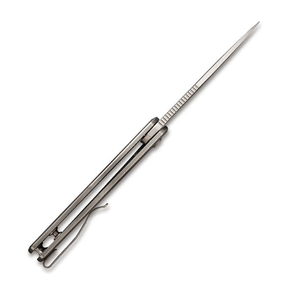 WE Knife Co., Ltd™ Primoris Frame Lock WE20047A-1 Gray 6AL4V Titanium CPM 20CV Stainless Steel Pocket Knife