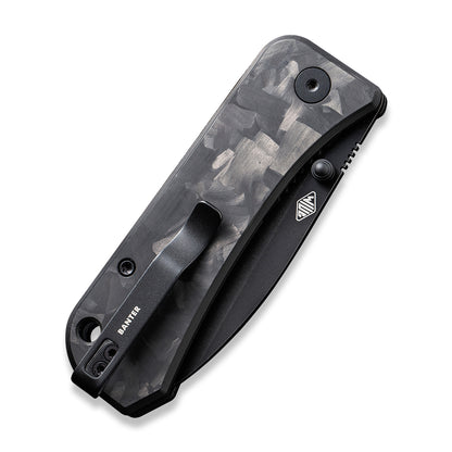 WE Knife Co., Ltd™ Banter Liner Lock WE2004H Black Marble Carbon Fiber CPM S35VN Stainless Steel Pocket Knife
