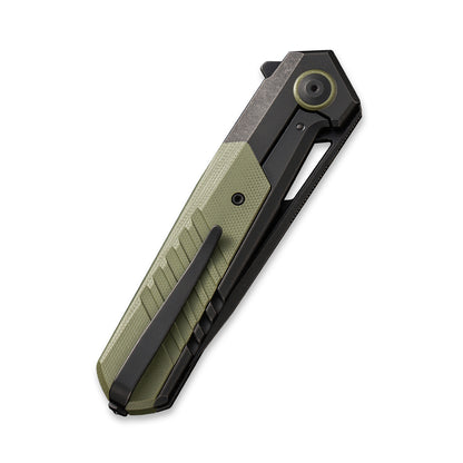 WE Knife Co., Ltd™ Arsenal Frame Lock WE20073-2 Black 6AL4V Titanium and OD Green G10 CPM 20CV Stainless Steel Pocket Knife