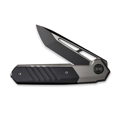 WE Knife Co., Ltd™ Arsenal Frame Lock WE20073-3 Gray 6AL4V Titanium and Black G10 CPM 20CV Stainless Steel Pocket Knife