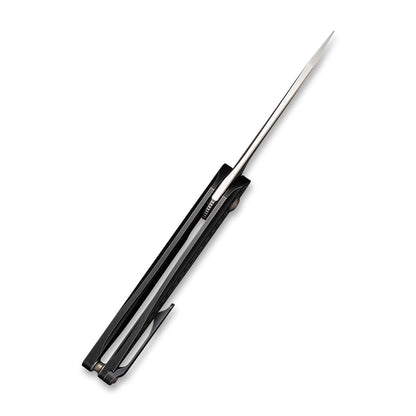 WE Knife Co., Ltd™ Black Void Opus Liner Lock WE2010B Black Twill Carbon Fiber and Black 6AL4V Titanium CPM 20CV Stainless Steel Pocket Knife