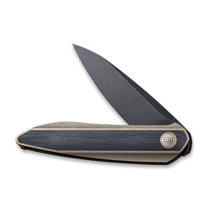 WE Knife Co., Ltd™ Black Void Opus Liner Lock WE2010C Black Twill Carbon Fiber and Bronze 6AL4V Titanium CPM 20CV Stainless Steel Pocket Knife