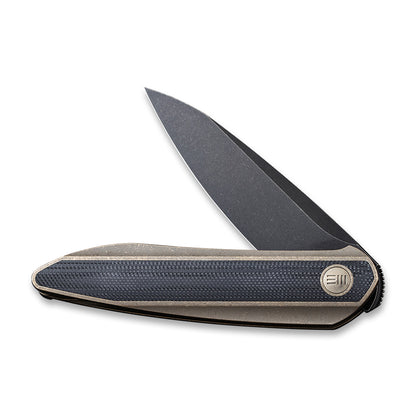 WE Knife Co., Ltd™ Black Void Opus Liner Lock WE2010C Black Twill Carbon Fiber and Bronze 6AL4V Titanium CPM 20CV Stainless Steel Pocket Knife