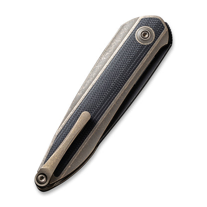 WE Knife Co., Ltd™ Black Void Opus Liner Lock WE2010C Black Twill Carbon Fiber and Bronze 6AL4V Titanium CPM 20CV Stainless Steel Pocket Knife