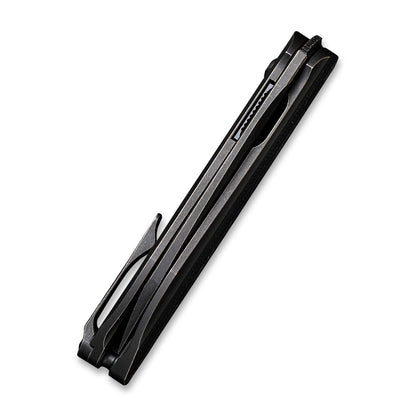 WE Knife Co., Ltd™ Black Void Opus Liner Lock WE2010D Black Twill Carbon Fiber and Black 6AL4V Titanium CPM 20CV Stainless Steel Pocket Knife