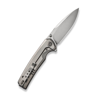 WE Knife Co., Ltd™ Subjugator Frame Lock WE21014C-1 Gray 6AL4V Titanium CPM 20CV Stainless Steel Pocket Knife