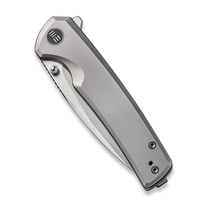 WE Knife Co., Ltd™ Subjugator Frame Lock WE21014C-1 Gray 6AL4V Titanium CPM 20CV Stainless Steel Pocket Knife
