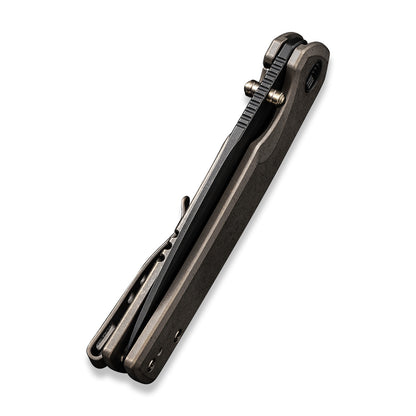 WE Knife Co., Ltd™ Subjugator Frame Lock WE21014C-4 Bronze 6AL4V Titanium CPM 20CV Stainless Steel Pocket Knife