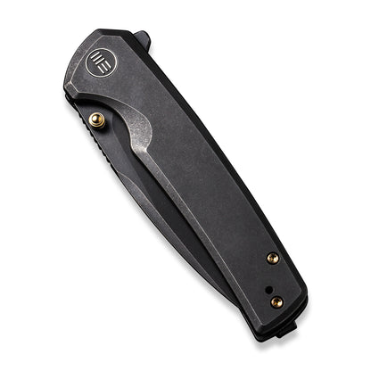 WE Knife Co., Ltd™ Subjugator Frame Lock WE21014C-5 Black 6AL4V Titanium CPM 20CV Stainless Steel Pocket Knife