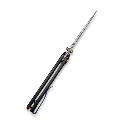 WE Knife Co., Ltd™ Subjugator Frame Lock WE21014C-DS1 Black 6AL4V Titanium Damasteel Pocket Knife