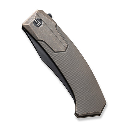 WE Knife Co., Ltd™ Shuddan Frame Lock WE21015-3 Bronze 6AL4V Titanium CPM 20CV Stainless Steel Pocket Knife