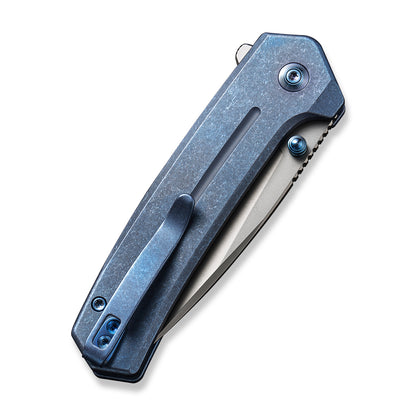 WE Knife Co., Ltd™ Culex Button Lock WE21026B-4 Stonewashed Blue Titanium CPM 20CV Stainless Steel Pocket Knife