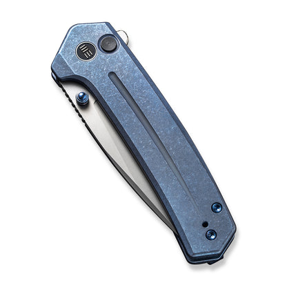 WE Knife Co., Ltd™ Culex Button Lock WE21026B-4 Stonewashed Blue Titanium CPM 20CV Stainless Steel Pocket Knife
