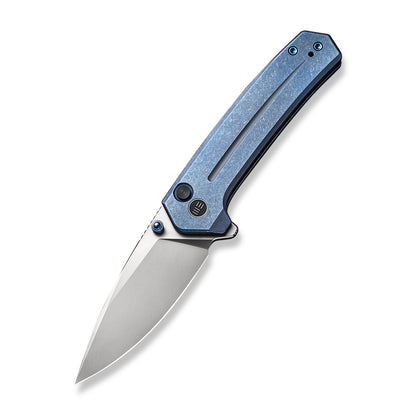 WE Knife Co., Ltd™ Culex Button Lock WE21026B-4 Stonewashed Blue Titanium CPM 20CV Stainless Steel Pocket Knife