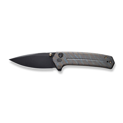 WE Knife Co., Ltd™ Culex Button Lock WE21026B-7 Tiger Stripe Flamed Titanium CPM 20CV Stainless Steel Pocket Knife