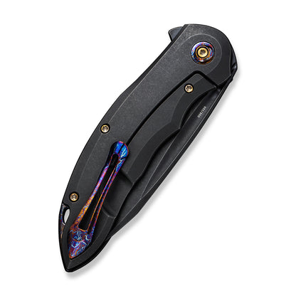 WE Knife Co., Ltd™ Makani Frame Lock WE21048-1 Black Titanium CPM 20CV Stainless Steel Pocket Knife