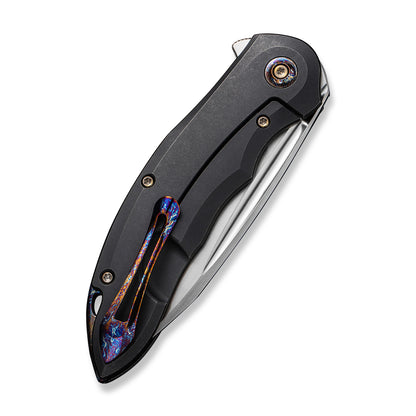 WE Knife Co., Ltd™ Makani Frame Lock WE21048B-1 Copper Foil Carbon Fiber and Black Titanium CPM 20CV Stainless Steel Pocket Knife