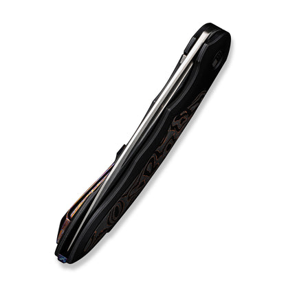 WE Knife Co., Ltd™ Makani Frame Lock WE21048B-1 Copper Foil Carbon Fiber and Black Titanium CPM 20CV Stainless Steel Pocket Knife